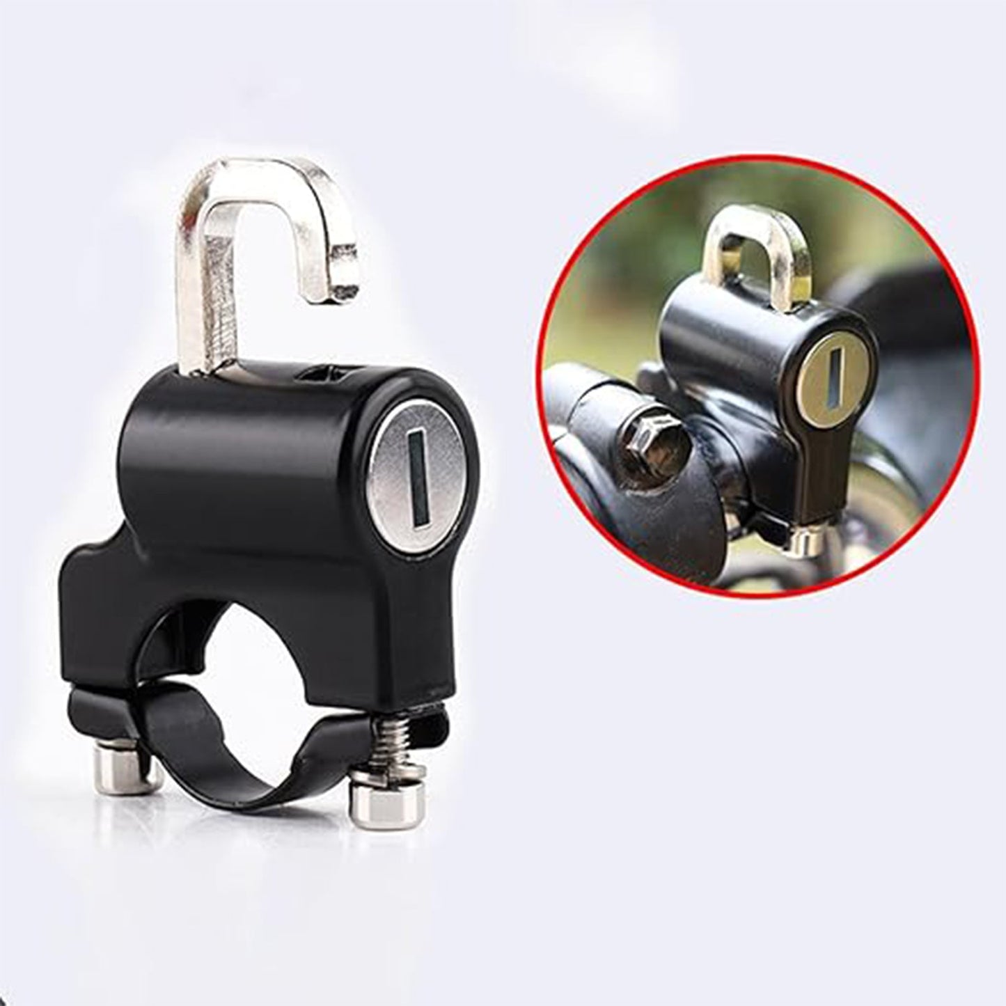 Heavy-Duty Helmet Lock for Motorcycle