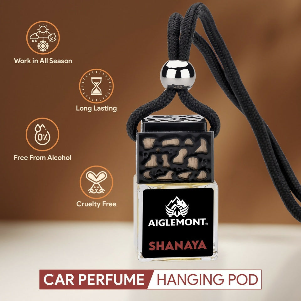 Aiglemont's Shanaya Car Perfume Hanging Pod | Car Air Freshener | Car Accessories (8ml)