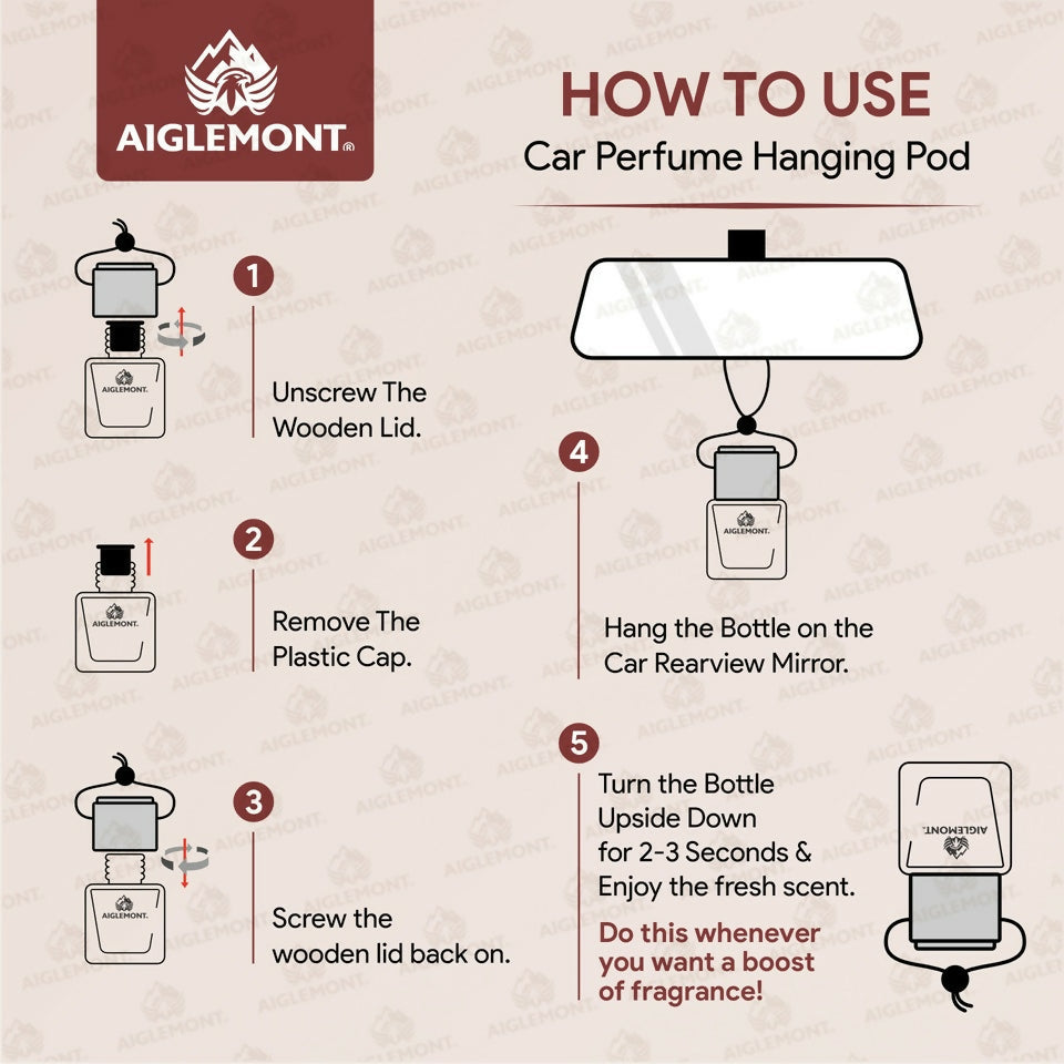 Aiglemont's Shanaya Car Perfume Hanging Pod | Car Air Freshener | Car Accessories (8ml)