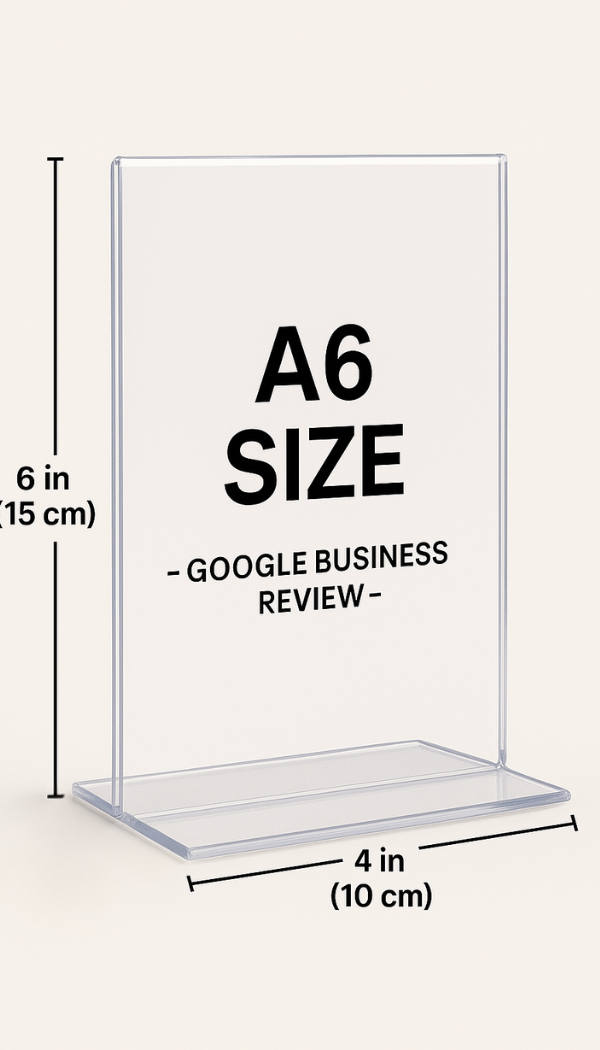 Smart Dual-Sided Table Stand β Google Review + Menu/Promo Display