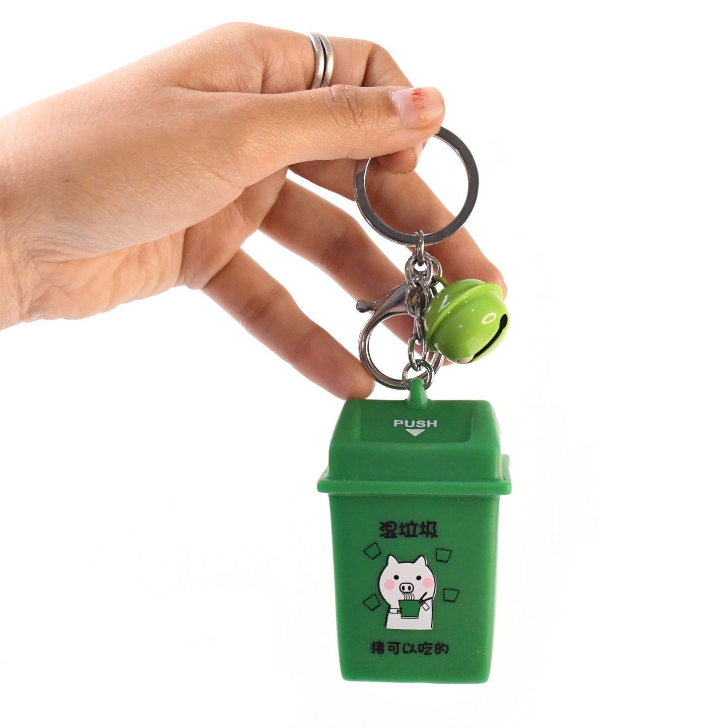 Trash Can Keychain Recycle Can Keyring Novelty Keychain Garbage Classification keyholder for and Adults