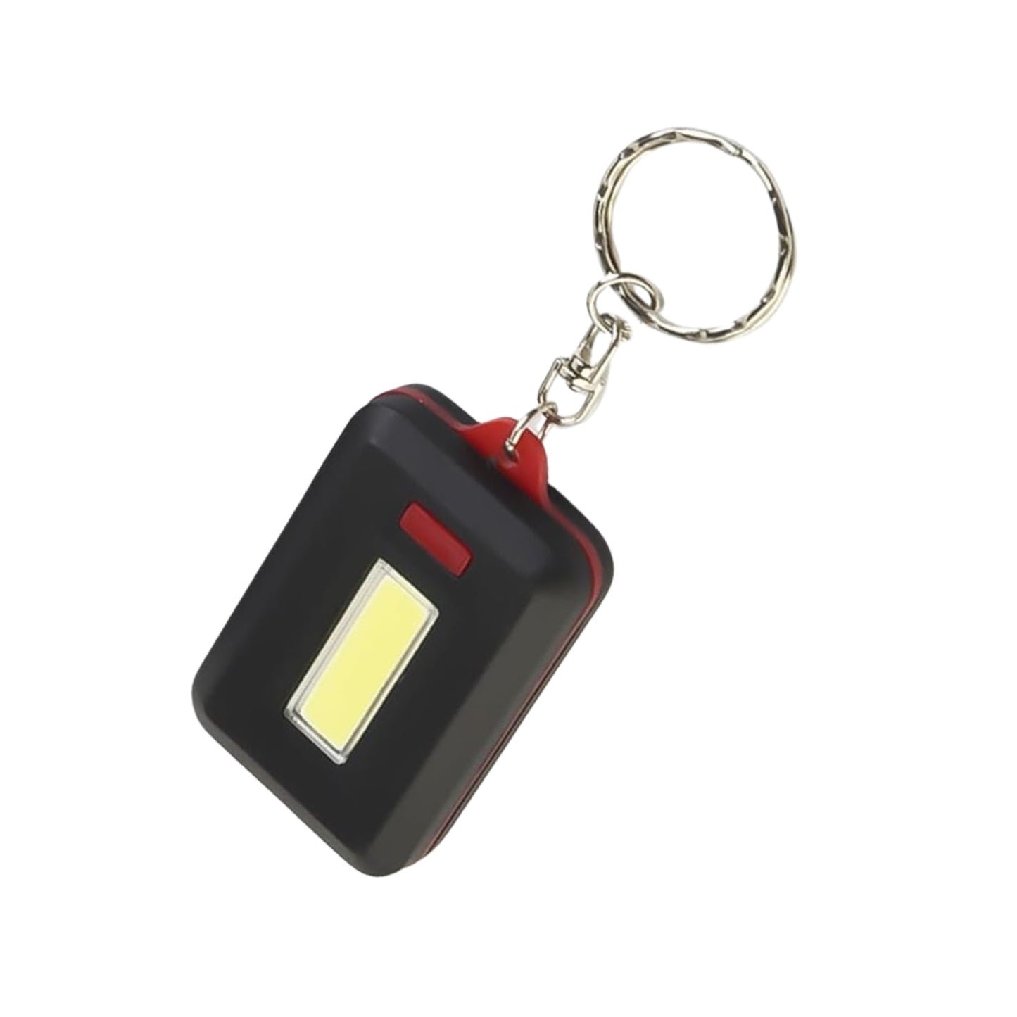 LED Keychain COB Light with Hook & Loop Sticker. 3 Light Modes (1 Pc / Battery Not Included)