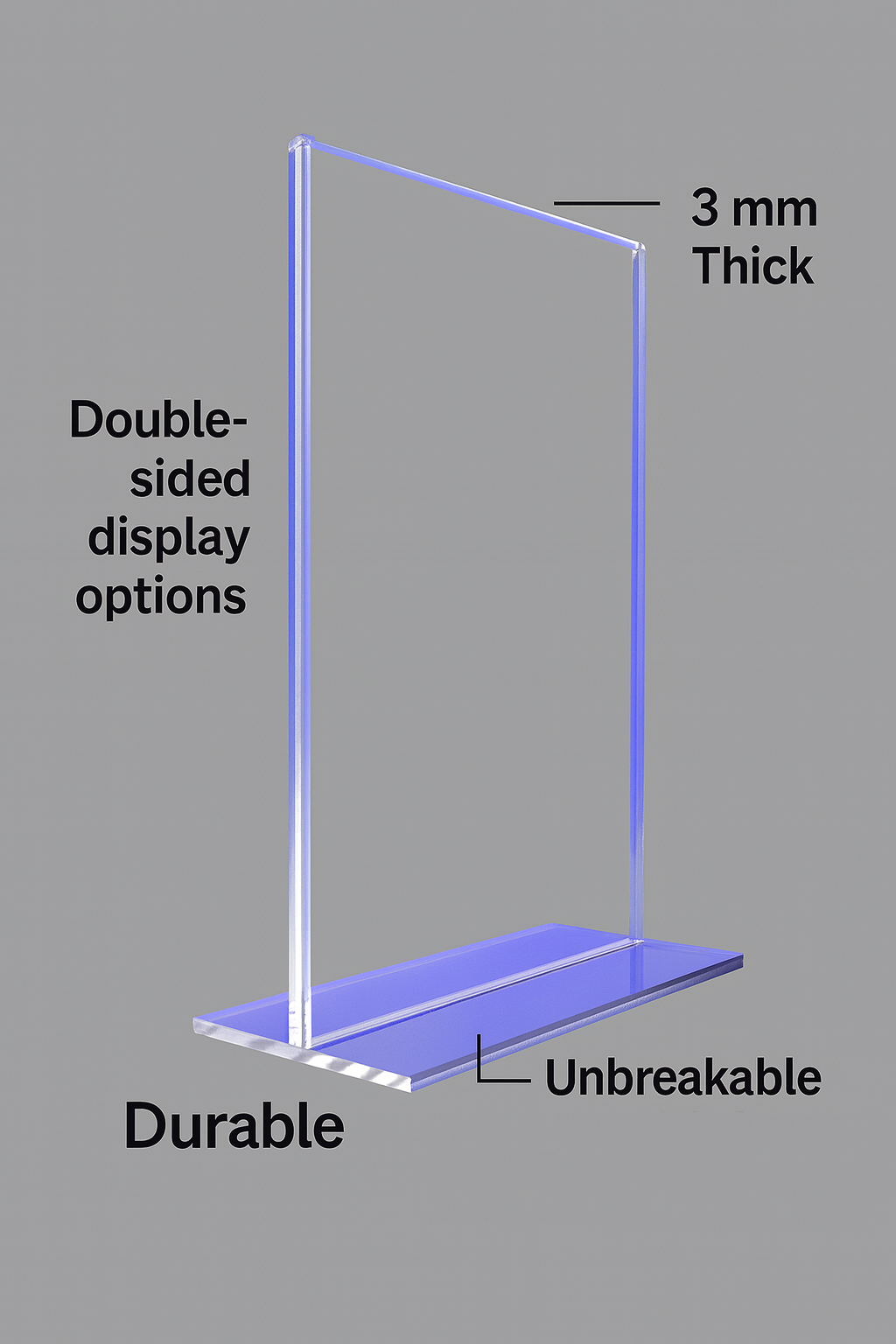 Smart Dual-Sided Table Stand – Google Review + Menu/Promo Display