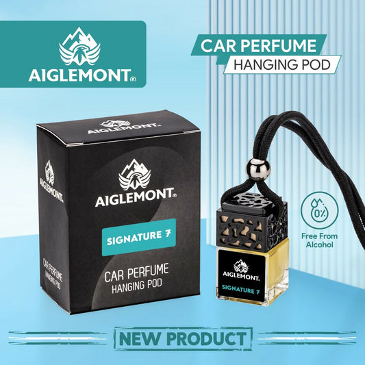 Aiglemont's Signature 7 Car Perfume Hanging Pod | Car Air Freshener | Car Accessories (8ml)
